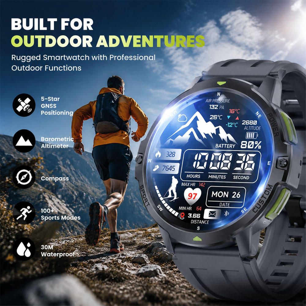 Smartwatch Timex Watches For Women - 2026 새로운 군용 GPS 스마트워치 3ATM
