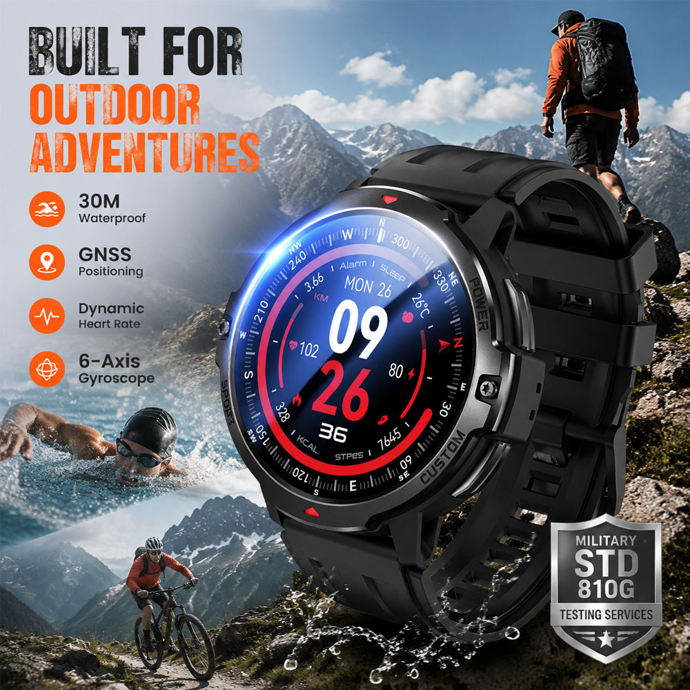 Smartwatch Timex Watches For Women - 새로운 6축 자이로스코프 군용 GPS 스마트워치