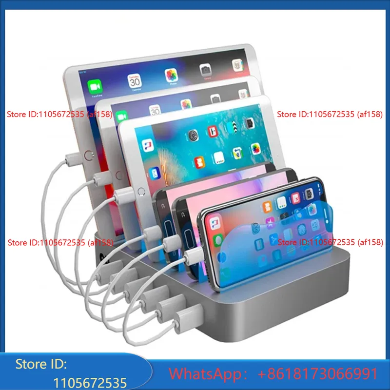 Smartwatch Watches Smart - 6USB 데스크탑 폰 거치대, 스마트 충전기,