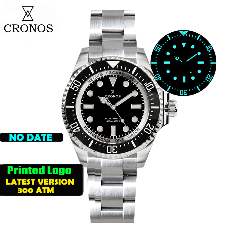 Cronos 자동 다이빙 시계 스테인레스 스틸 2000 - Tide Watch Surf 리뷰 및 가격