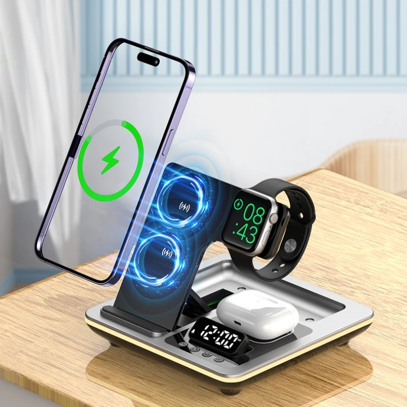 5 in 1 따뜻한 조명 무선 충전 도크 고속 충전 스 - Iwatch Smartwatch 리뷰 및 가격
