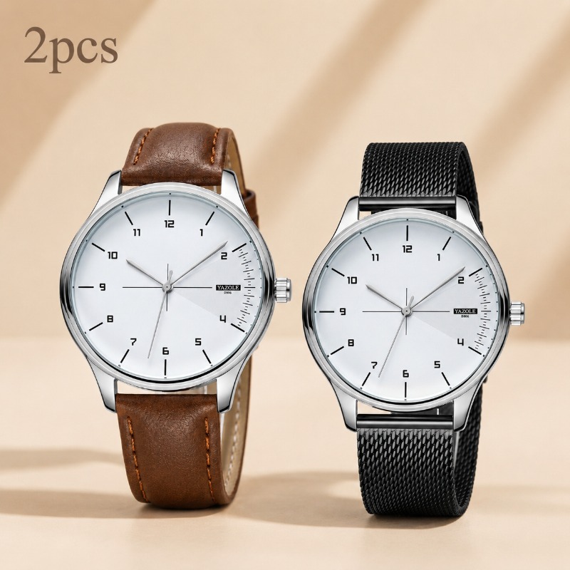 2개 세트 야졸 남성 비즈니스 시계 패션 합금 케이스  - Smartwatch Watches Best Gift For Men 리뷰 및 가격