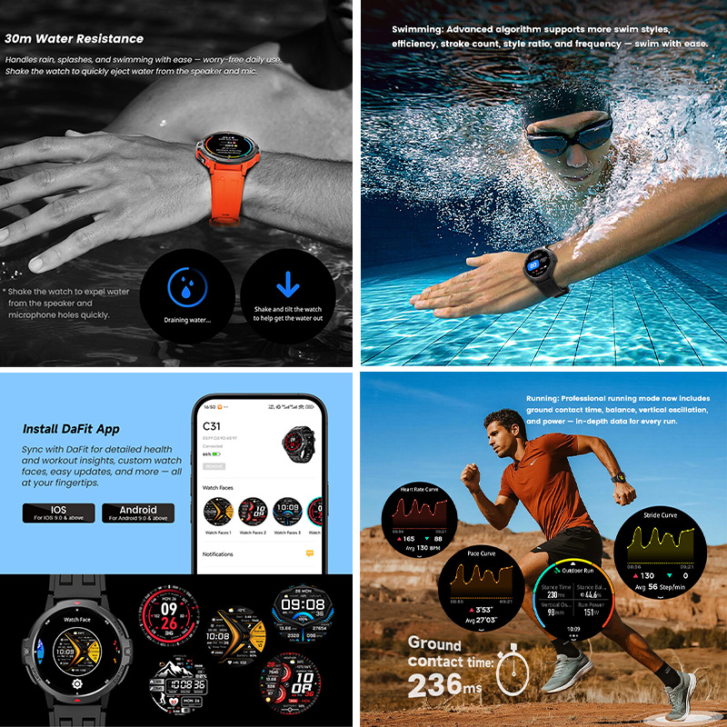 새로운 6축 자이로스코프 군용 GPS 스마트워치 3AT - Smartwatch Timex Watches For Women 리뷰 및 가격