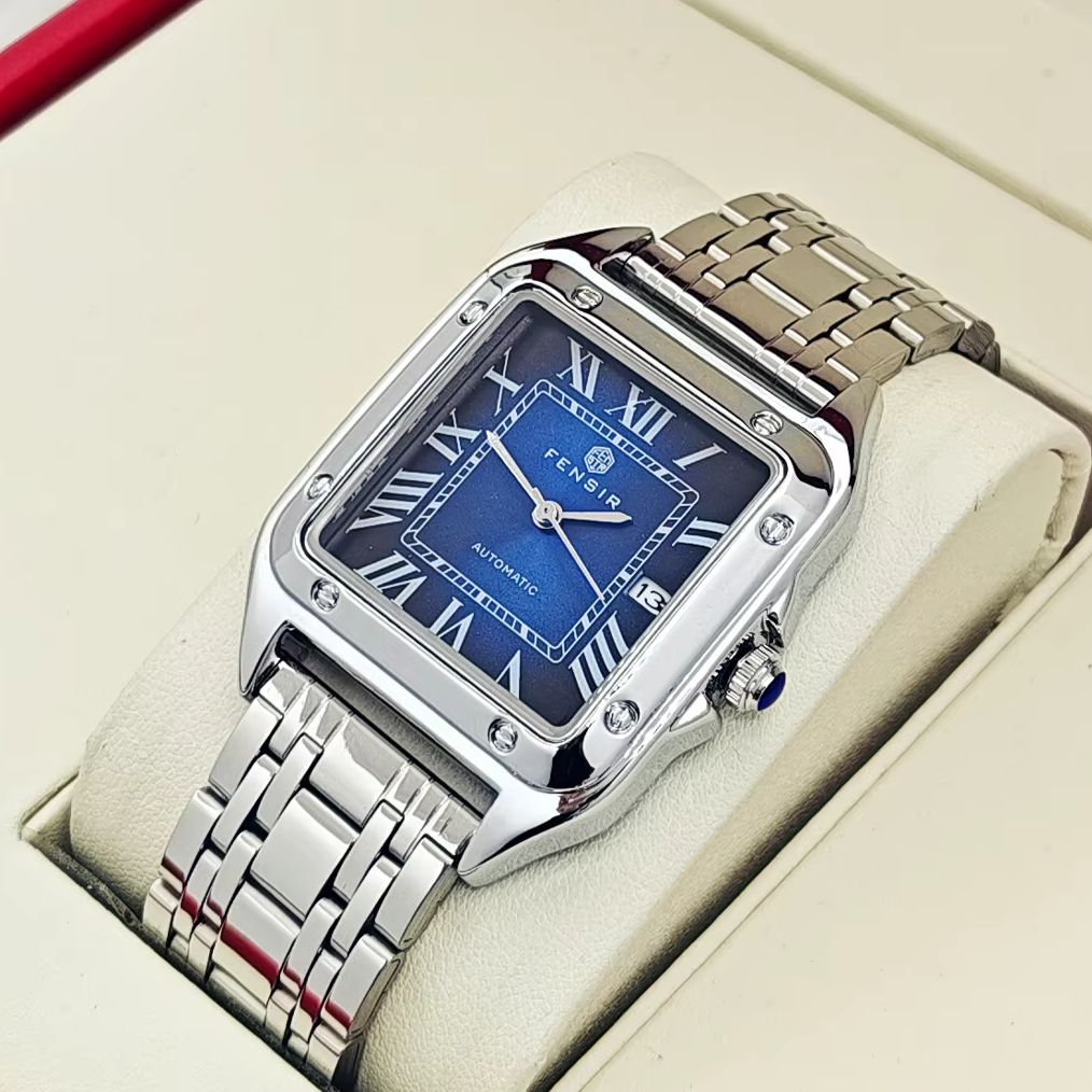 남성용 럭셔리 스퀘어 시계, 달력 표시, 스테인리스 스 - Smartwatch Watches Best Gift For Men 리뷰 및 가격