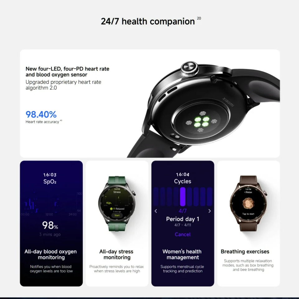 935780 글로벌 버전 샤오미 워치 S5 스마트워치  - Smartwatch Timex Watches For Women 리뷰 및 가격